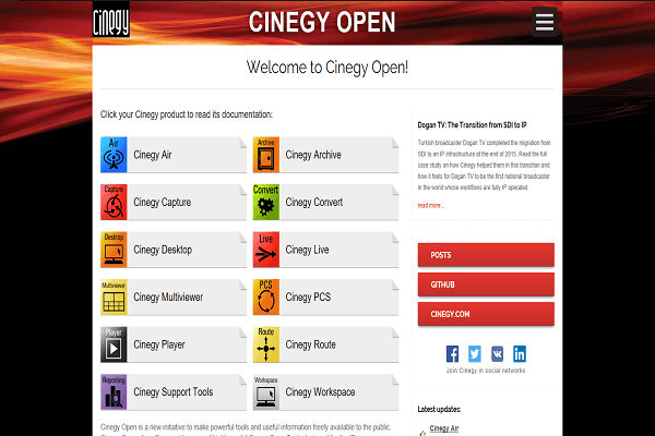 Cinegy Open documentation project