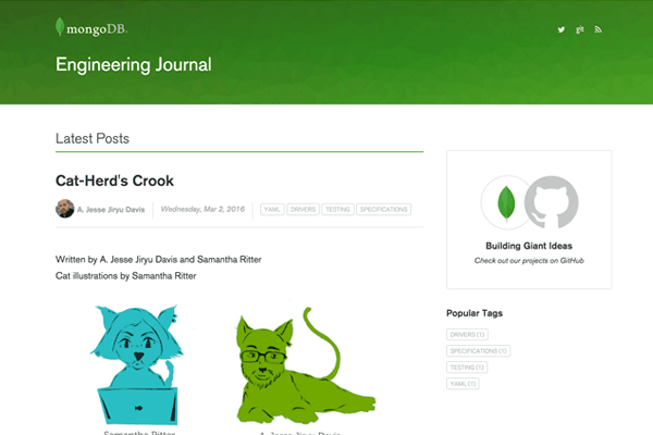 The MongoDB Engineering Journal -- for builders, by builders.
